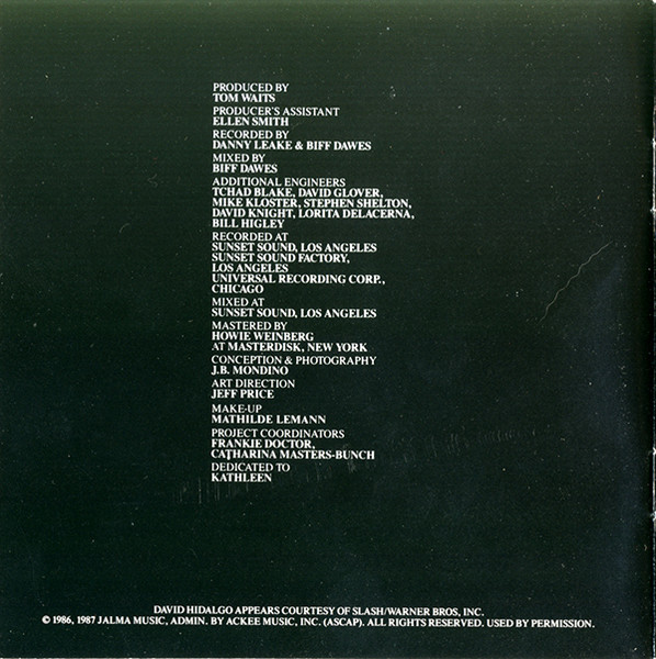 Tom Waits - Franks Wild Years | Island Records (CIDM-1129) - 4