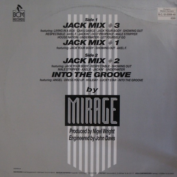 Mirage - The Jack Mixes | BCM Records (B.C. 12-2009-40) - 2