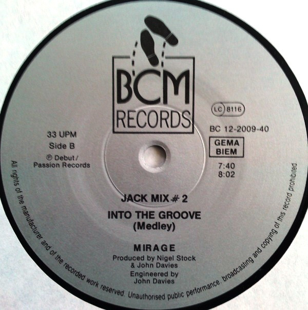 Mirage - The Jack Mixes | BCM Records (B.C. 12-2009-40) - 4