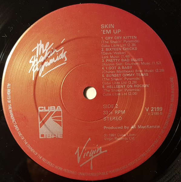 The Shakin' Pyramids - Skin 'Em Up | Virgin (V2199) - 4
