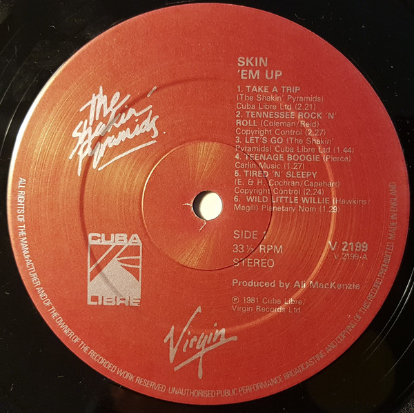 The Shakin' Pyramids - Skin 'Em Up | Virgin (V2199) - 3