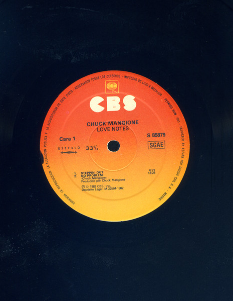 Chuck Mangione - Love Notes | CBS (S 85879) - 2