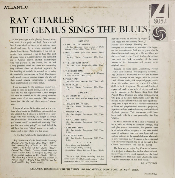 Ray Charles - The Genius Sings The Blues | Atlantic (8052) - 2 Ray Charles - The Genius Sings The Blues | Atlantic (8052) - 2