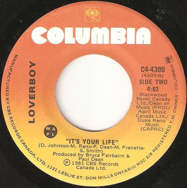 Loverboy - When It's Over | Columbia (C4-4300) - 2