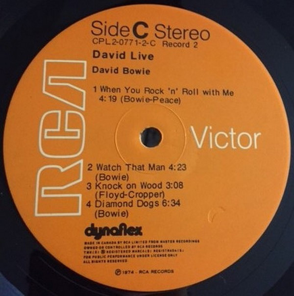 David Bowie - David Live (2LP) [Vinyl] | RCA Victor (CPL2-0771) - 4
