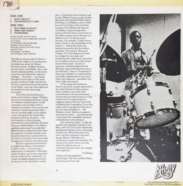 Andrew Cyrille - What About? | Affinity (AFF 75) - 2