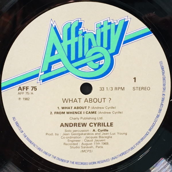 Andrew Cyrille - What About? | Affinity (AFF 75) - 3