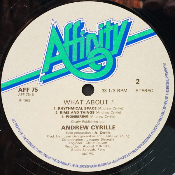 Andrew Cyrille - What About? | Affinity (AFF 75) - 4
