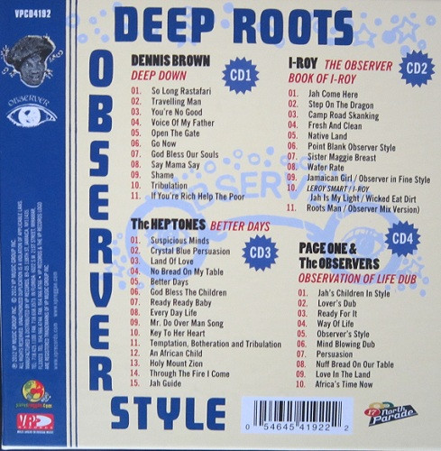 Various - Deep Roots Observer Style | 17 North Parade (VPCD4192) - 2 Various - Deep Roots Observer Style | 17 North Parade (VPCD4192) - 2