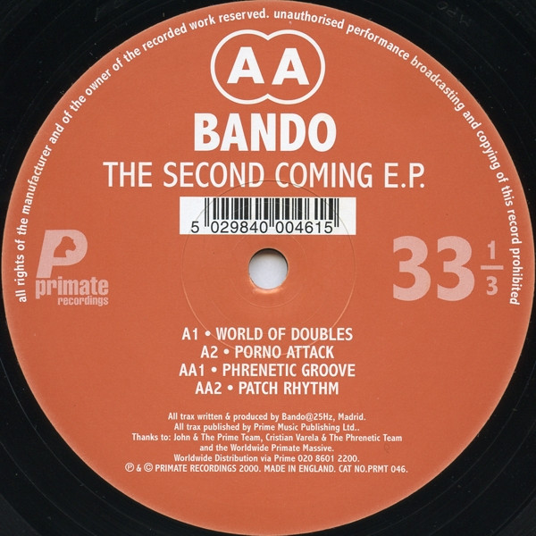 Bando - The Second Coming EP | Primate Recordings (PRMT 046) - 3 Bando - The Second Coming EP | Primate Recordings (PRMT 046) - 3