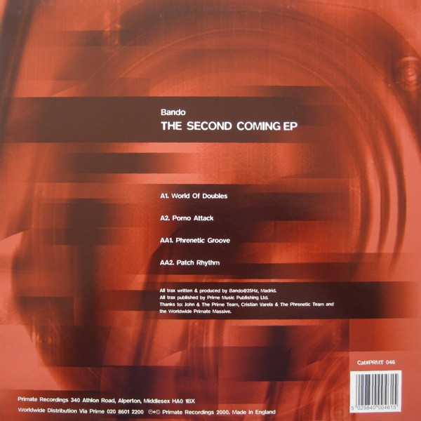 Bando - The Second Coming EP | Primate Recordings (PRMT 046) - 2 Bando - The Second Coming EP | Primate Recordings (PRMT 046) - 2