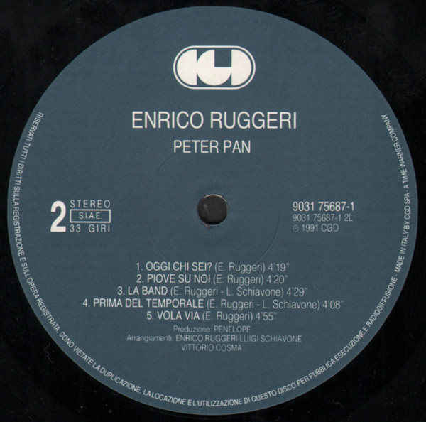 Enrico Ruggeri - Peter Pan | CGD (9031 75687-1) - 3 Enrico Ruggeri - Peter Pan | CGD (9031 75687-1) - 3