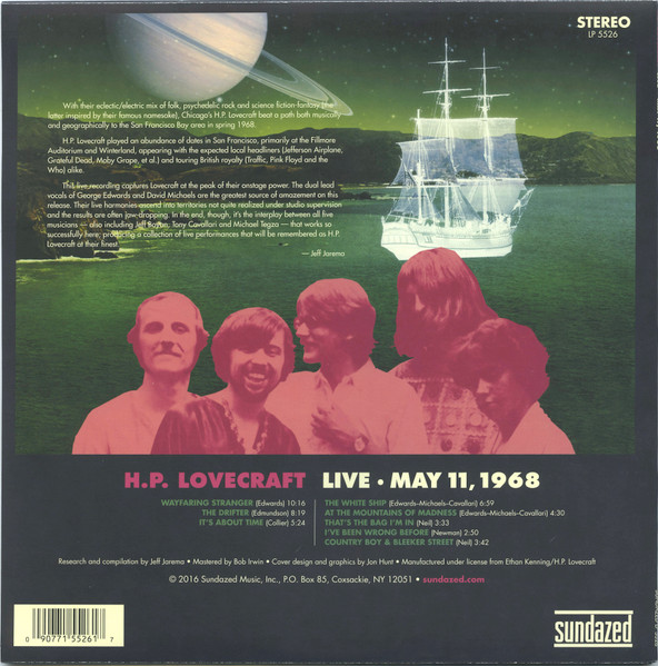 HP Lovecraft - Live May 11, 1968 | Sundazed Music (LP 5526) - 3