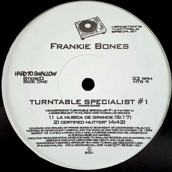 Frankie Bones - Turntable Specialist #1 | Hard To Swallow (HTS004)