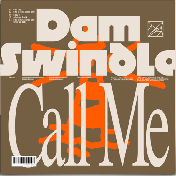Dam Swindle - Call Me | Heist (HEIST101) - 2