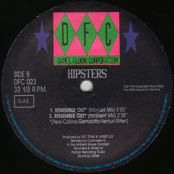 Hipsters - Remember | DFC (DFC 023) - 2