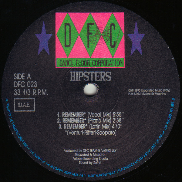Hipsters - Remember | DFC (DFC 023) - main