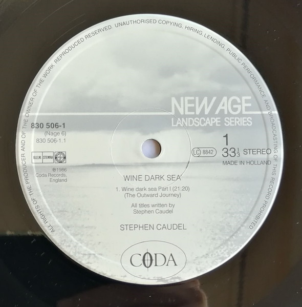 Stephen Caudel - Wine Dark Sea | Coda Records (830 506-1) - 3