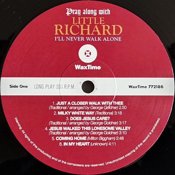 Little Richard - Pray Along With Little Richard (I'll Never Walk Alone) | WaxTime (772186) - 3