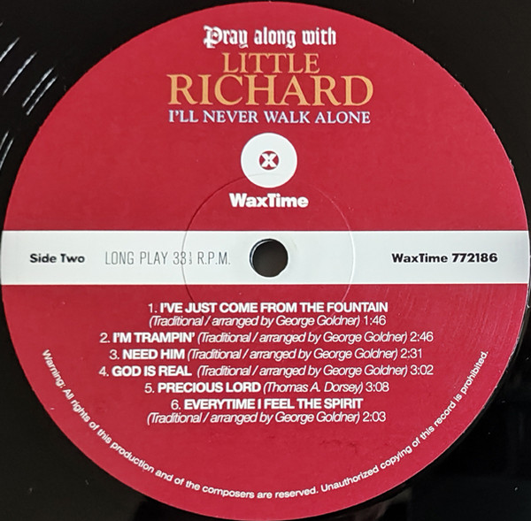 Little Richard - Pray Along With Little Richard (I'll Never Walk Alone) | WaxTime (772186) - 4