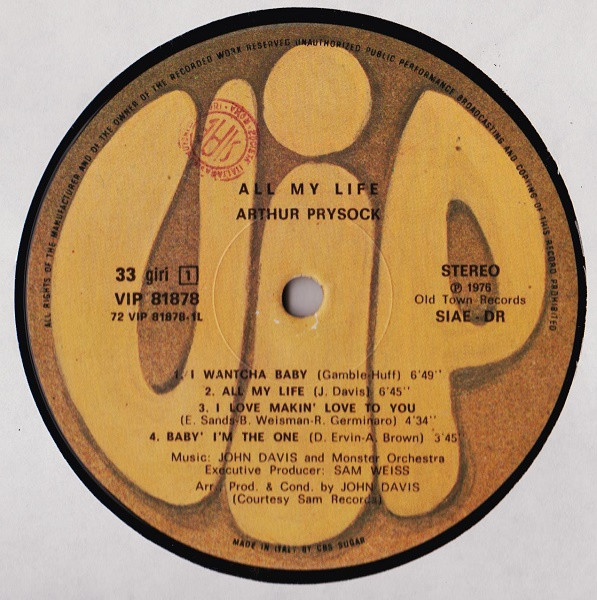 Arthur Prysock - All My Life | VIP (VIP 81878) - 3