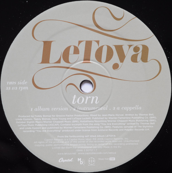 Letoya - Torn | Capitol Records (0946 3 50757 1 7)