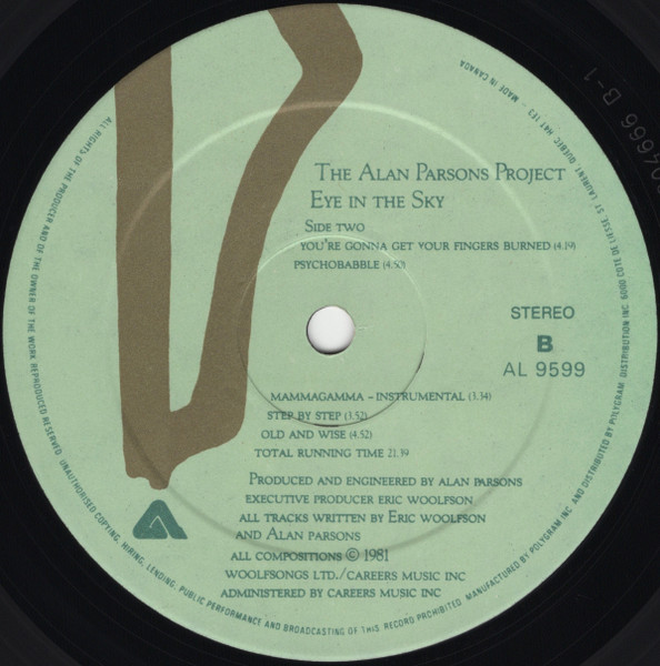 The Alan Parsons Project - Eye In The Sky | Arista (AL 9599) - 4