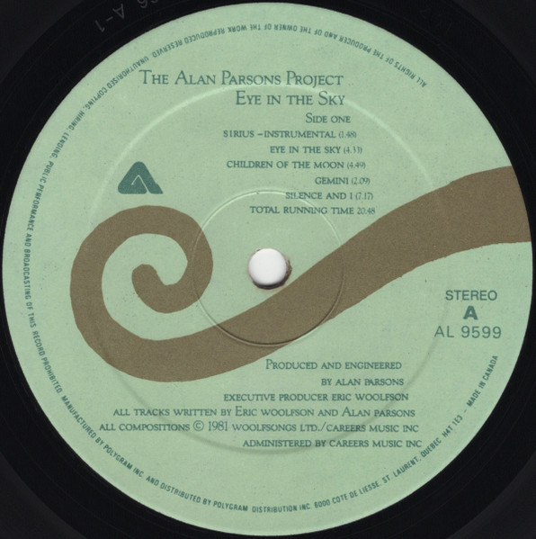 The Alan Parsons Project - Eye In The Sky | Arista (AL 9599) - 3