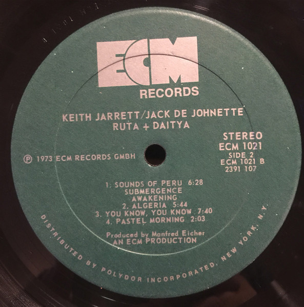 Keith Jarrett & Jack DeJohnette - Ruta And Daitya [Vinyl] | ECM Records (ECM 1021 ST) - 4