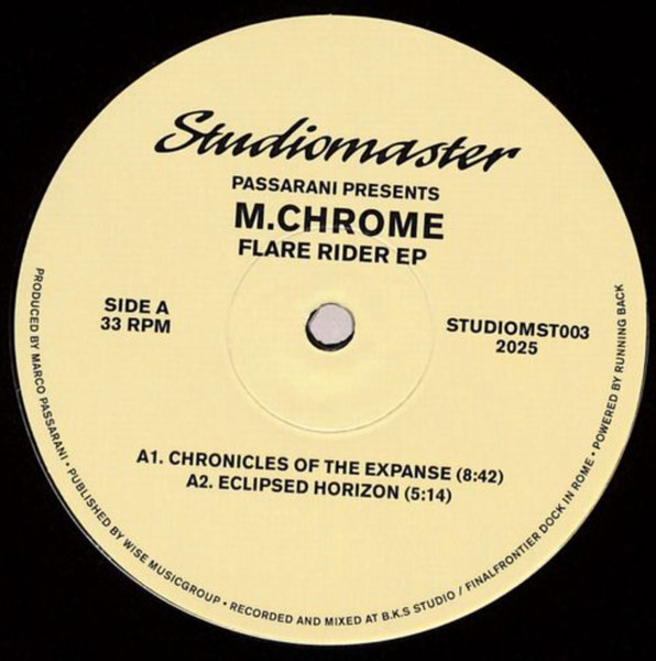 Marco Passarani Presents M-Chrome - Flare Rider EP | Studiomaster (STUDIOMST003)