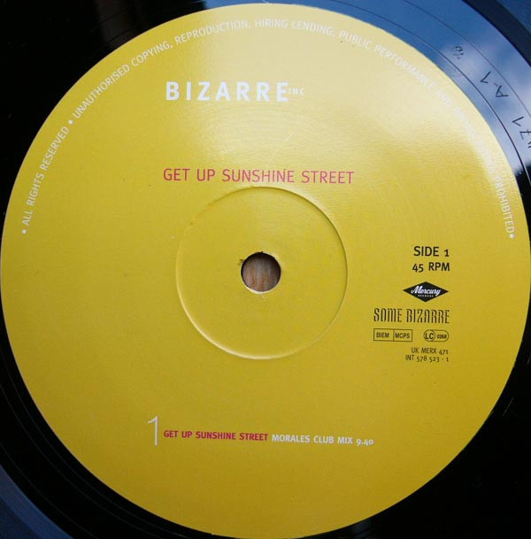 Bizarre Inc - Get Up Sunshine Street | Mercury (MERX 471) - 3