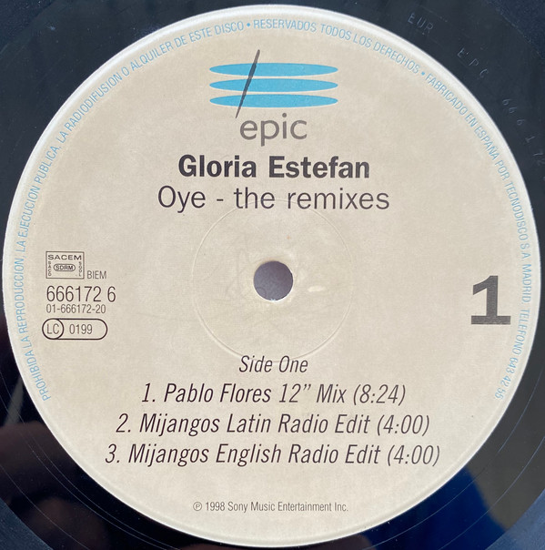 Gloria Estefan - Oye (The Remixes) | Epic (EPC 666172 6) - 2 Gloria Estefan - Oye (The Remixes) | Epic (EPC 666172 6) - 2