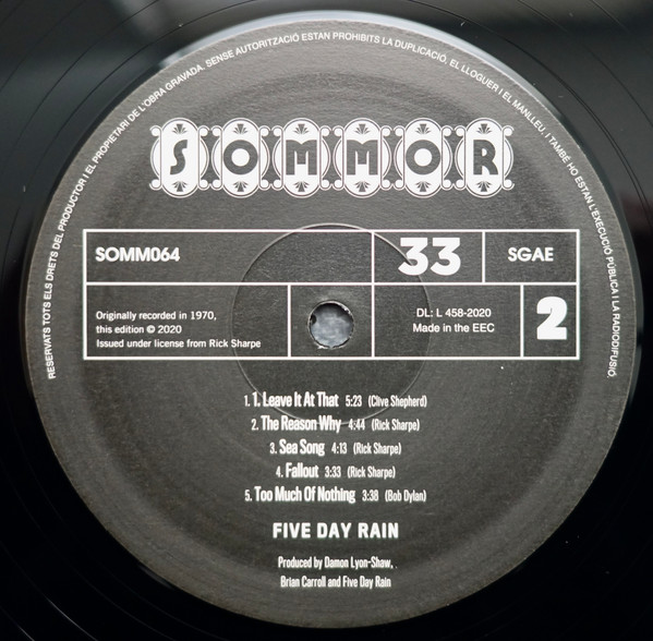 Five Day Rain - Five Day Rain | Sommor (SOMM064) - 4