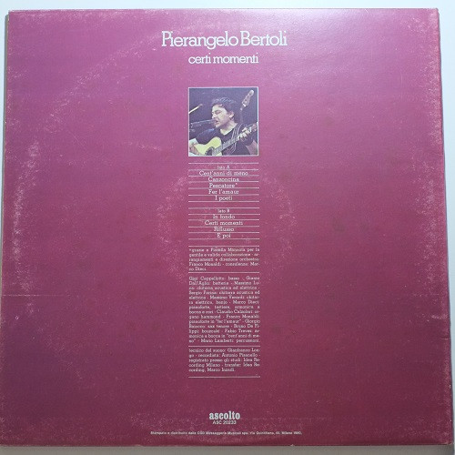 Pierangelo Bertoli - Certi Momenti | Ascolto (ASC 20233) - 4