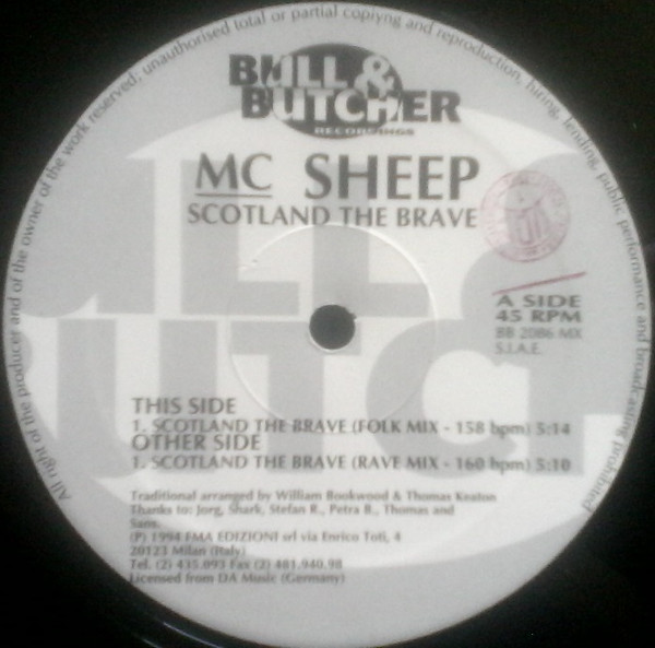 MC Sheep - Scotland The Brave | Bull & Butcher Recordings (BB 2086 MX)