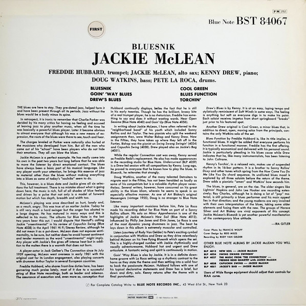 Jackie McLean - Bluesnik | Blue Note (BST 84067) - 4