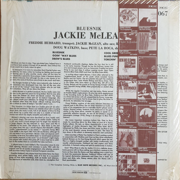 Jackie McLean - Bluesnik | Blue Note (BST 84067) - 3