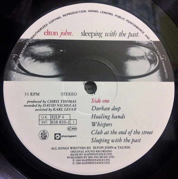 Elton John - Sleeping With The Past | Phonogram (838 839-1) - 3