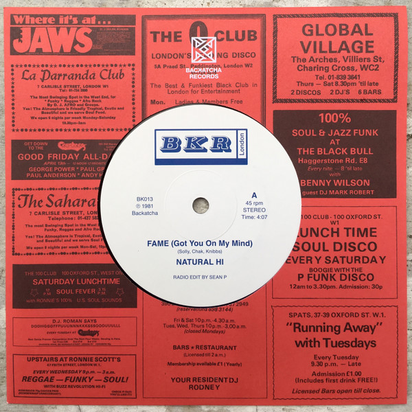 Natural Hi - Fame | Backatcha Records (BK013)