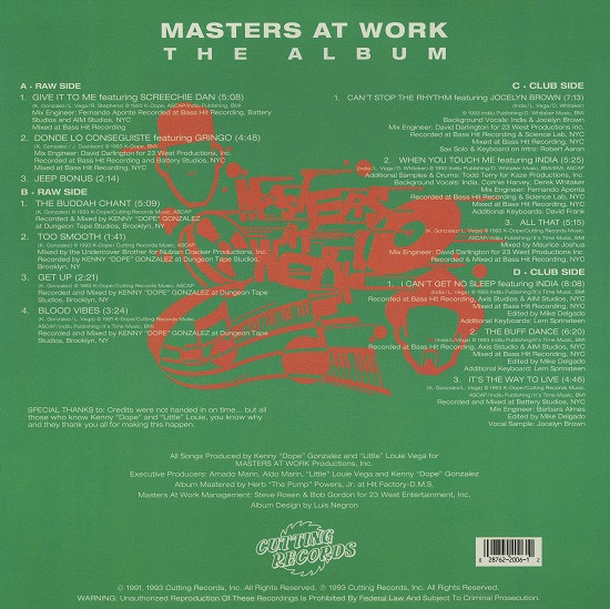 Masters At Work - The Album | Cutting Records (CR-2006) - 2