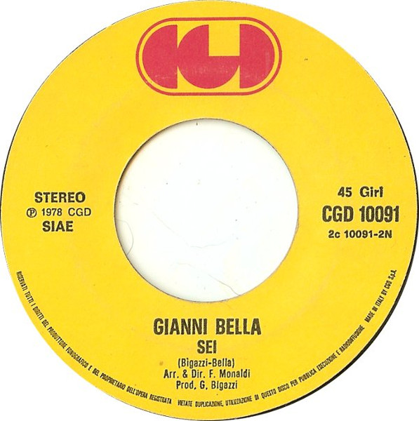 Gianni Bella - No | CGD (CGD 10091) - 4