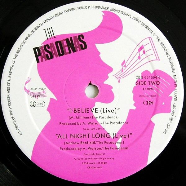 The Pasadenas - Tribute | CBS (CBS 651594 6) - 4