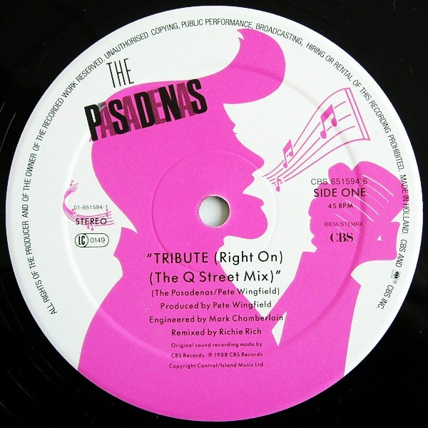 The Pasadenas - Tribute | CBS (CBS 651594 6) - 3