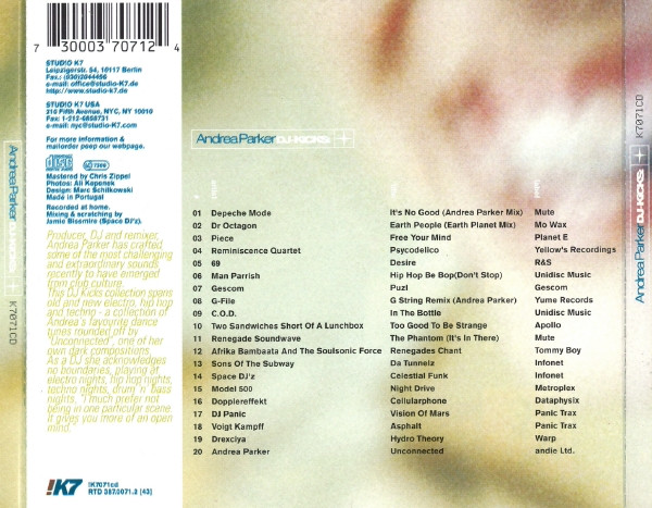 Andrea Parker - DJ-Kicks | !K7 (K7071CD) - 2