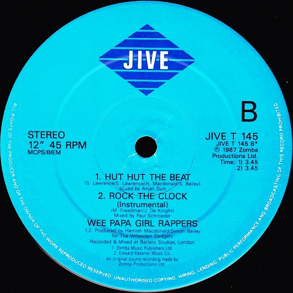 Wee Papa Girl Rappers - Rock The Clock | Jive (JIVE T 145) - 4 Wee Papa Girl Rappers - Rock The Clock | Jive (JIVE T 145) - 4