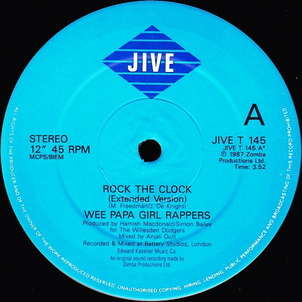 Wee Papa Girl Rappers - Rock The Clock | Jive (JIVE T 145) - 3 Wee Papa Girl Rappers - Rock The Clock | Jive (JIVE T 145) - 3