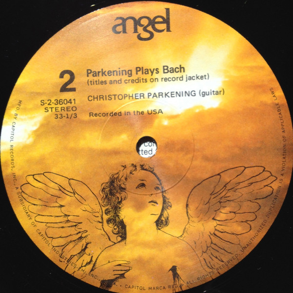 Christopher Parkening - Parkening Plays Bach [Vinyl] | Angel Records (S-36041) - 4