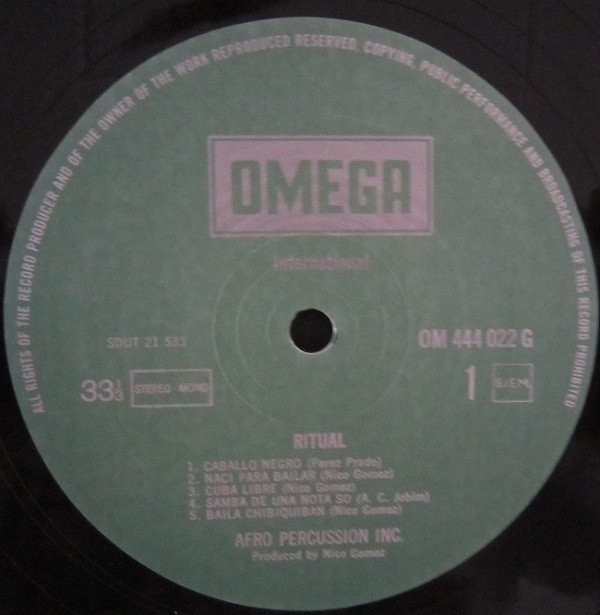 Nico Gomez And His Afro Percussion Inc. - Ritual | Mr Bongo (MRBLP104) - 3