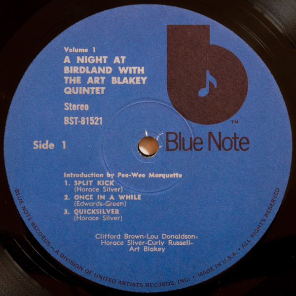 Art Blakey Quintet - A Night At Birdland Volume 1 | Blue Note (BST 81521) - 3