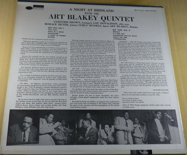 Art Blakey Quintet - A Night At Birdland Volume 1 | Blue Note (BST 81521) - 2